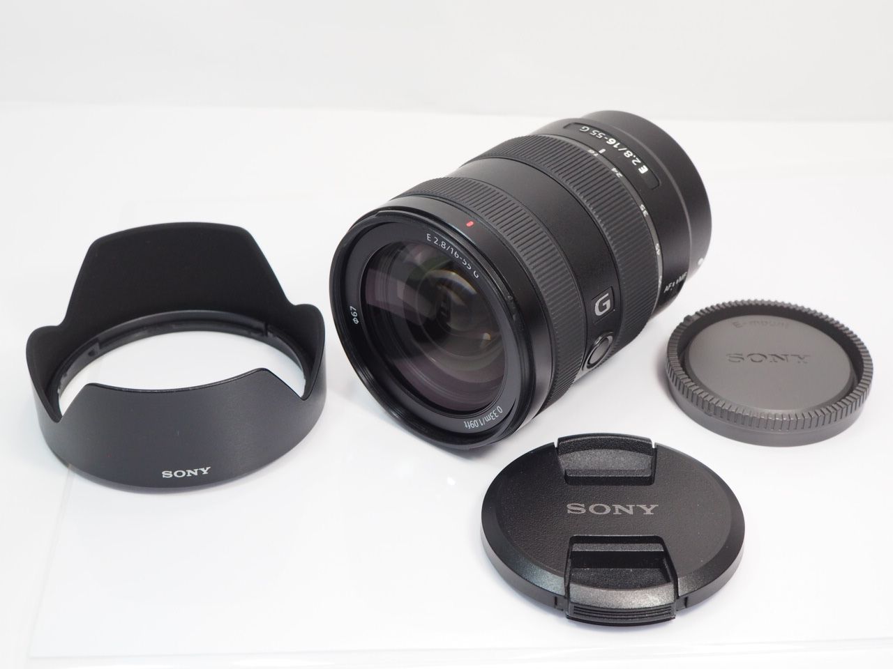 送料無料 作動確認済 【 美品 】SONY E 16-55mm F2.8G SEL1655G フード付き レンズ ソニー［管SO9420 【 カメラの多成堂 】 58,740円