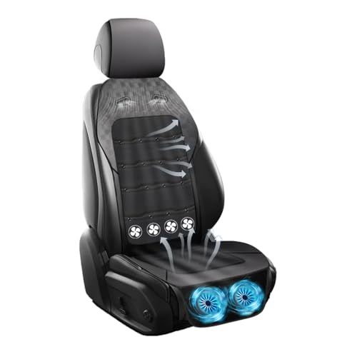 クールシート 乗用車用 【プロ整備士監修 無段階風量調整 DC12V/24V対応】立体通気孔 カーシート カバー 強力ファン6つ装備 3Dメッシュ 冷風送風 通気性 シートカバー 3色用意 低作業音 快適 柔らかい 取付簡単 収納便利 夏 暑 9dac93c9