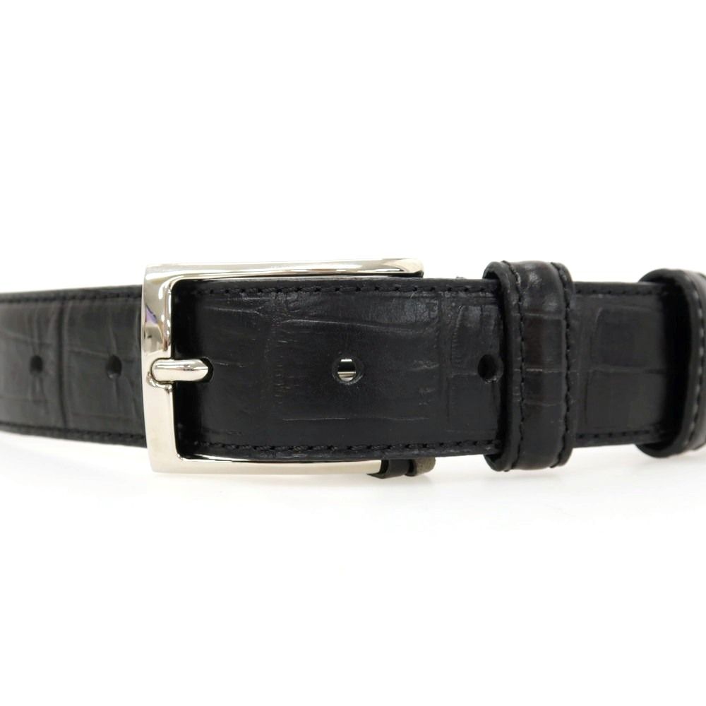 新品】フェリージ Felisi 85/07 クロコダイル 型押しレザー ベルト