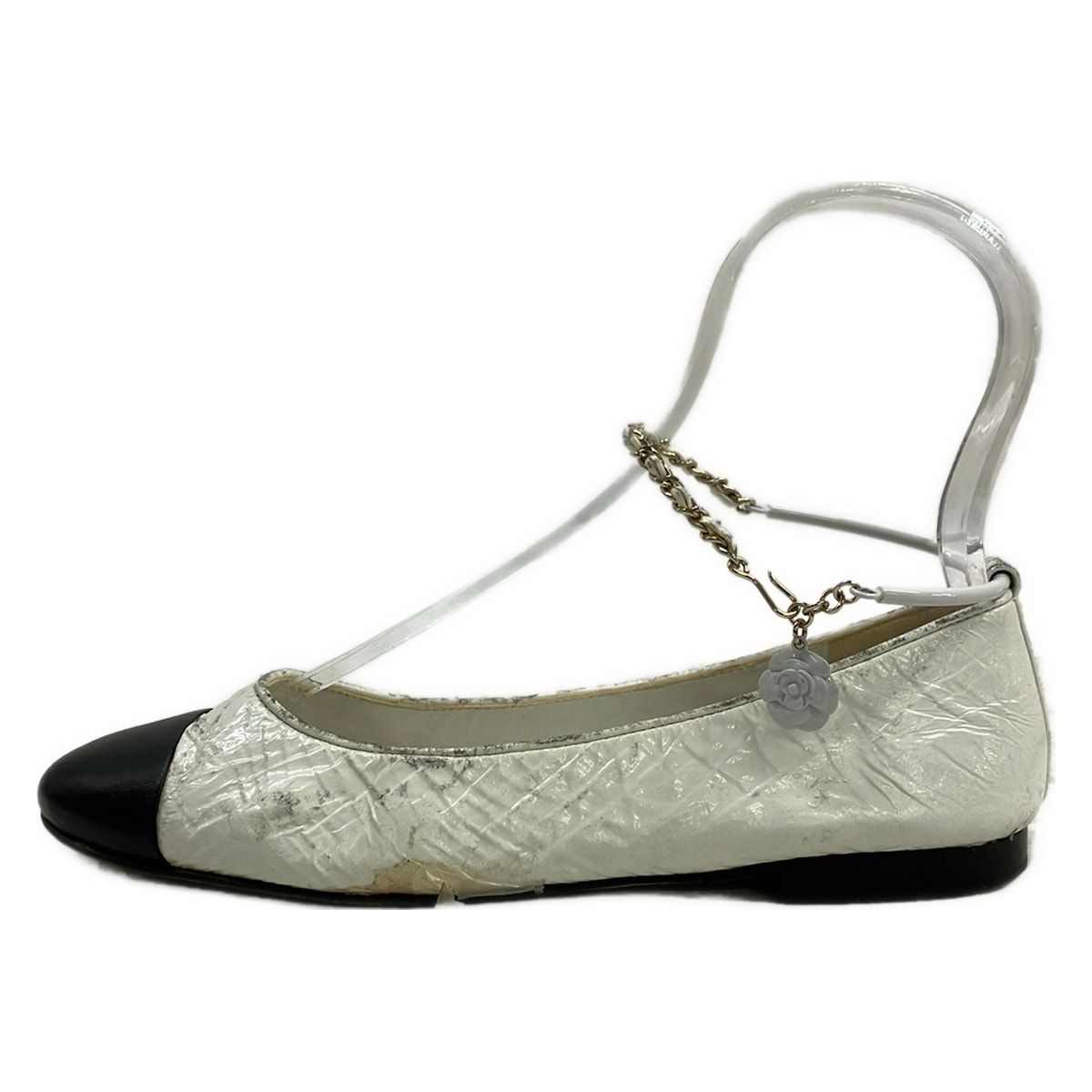 CHANEL(シャネル) フラットシューズ 36 1/2 C レディース - G38986 白
