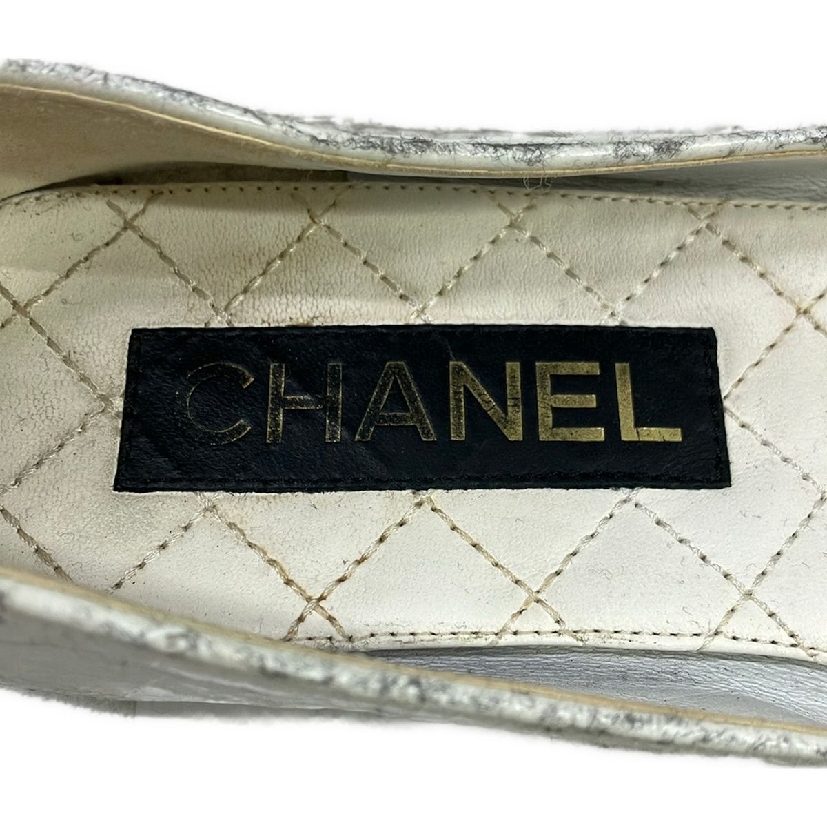 CHANEL(シャネル) フラットシューズ 36 1/2 C レディース - G38986 白