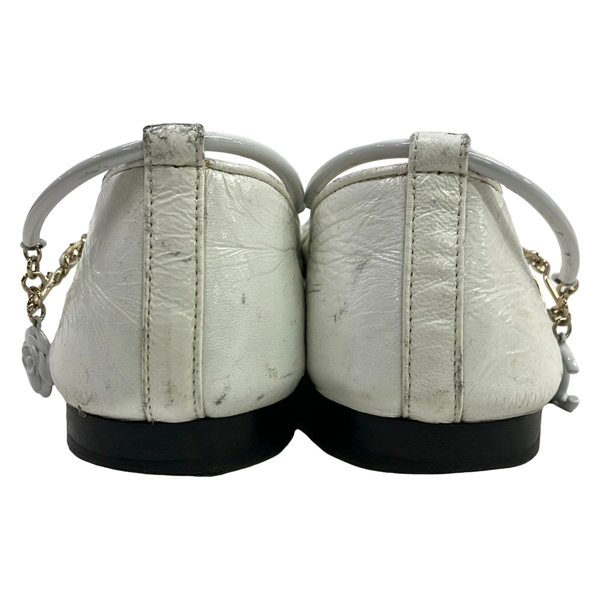 CHANEL(シャネル) フラットシューズ 36 1/2 C レディース - G38986 白