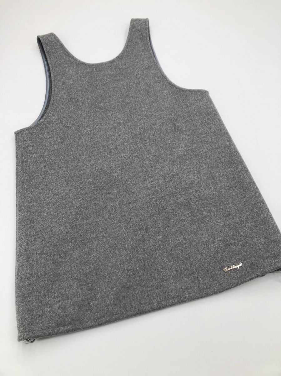 美品 COLLAGE GALLARDAGALANTE コラージュ ガリャルダガランテ バックシャンドロストチュニック ベスト sizeF/グレー ◇■◎レディース 7,738円