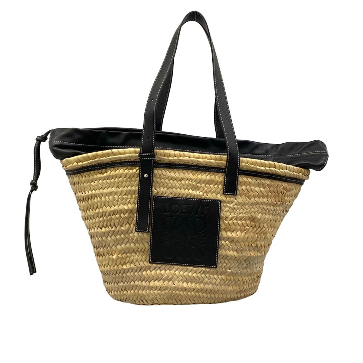 LOEWE(ロエベ) トートバッグ バスケット ベージュ×黒 レザー