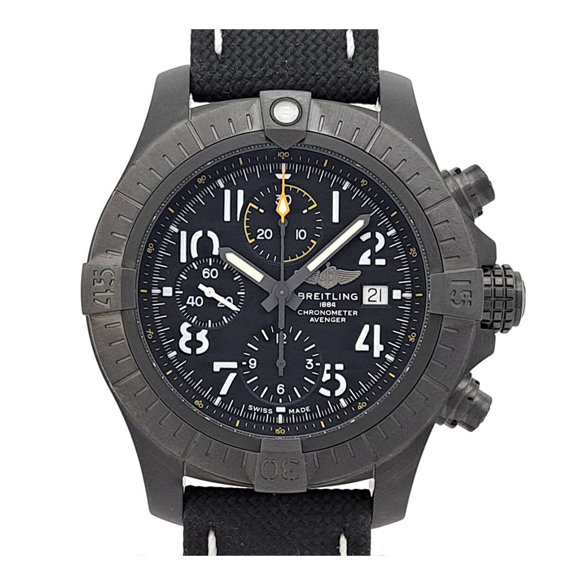 ブライトリング アベンジャー クロノグラフ 45 ナイト ミッション V13317 自動巻き チタン メンズ BREITLING 【中古】 【時計】 ブライトリング アベンジャー クロノグラフ 45 ナイト ミッション