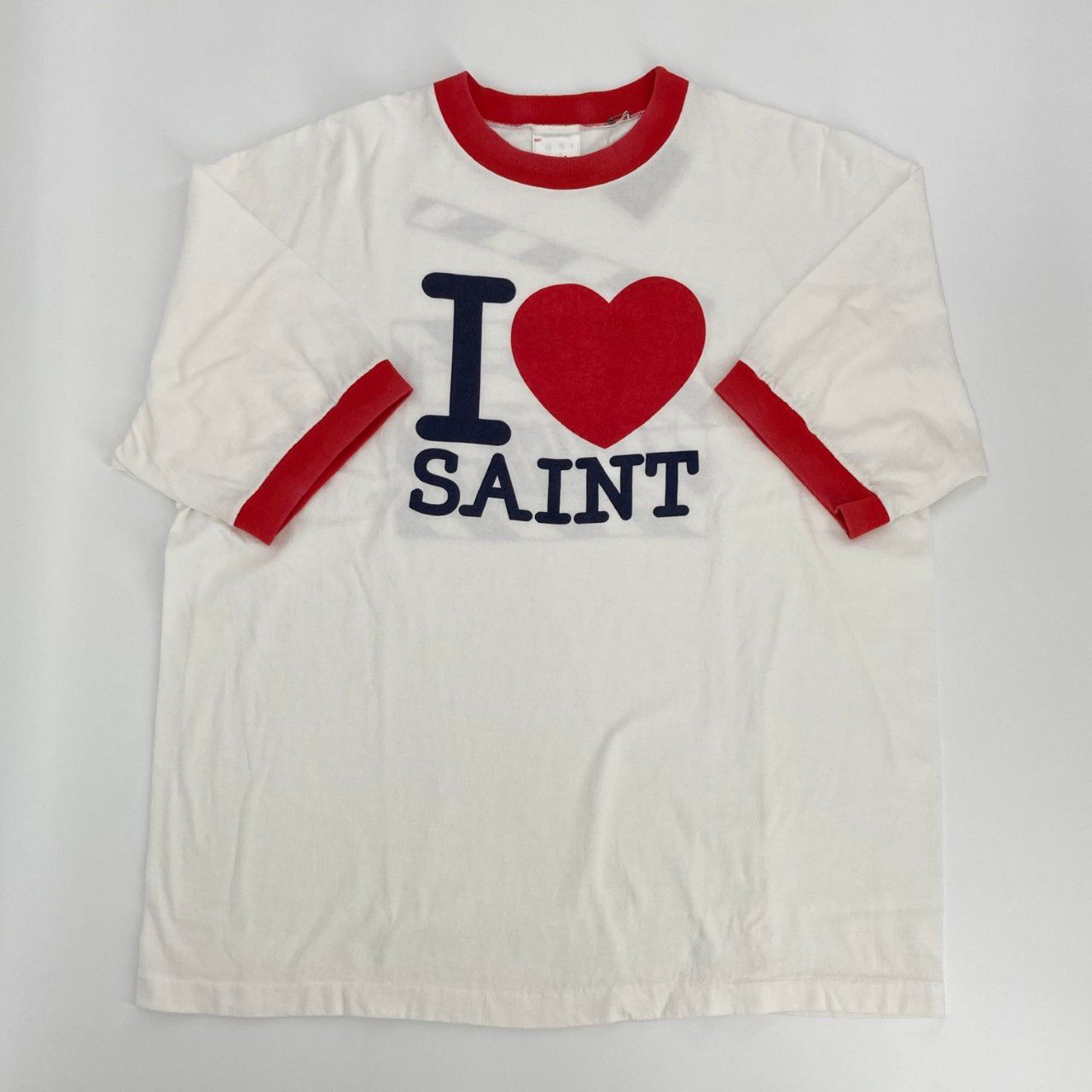 SAINT MICHAEL（セントマイケル） 26SS I LOVE SAINT_SS T-SHIRT 綿100％ XL SM-MK8-0000-018 半袖シャツ ホワイト×レッド SAINT MICHAEL（セントマイケル） 26SS I LOVE SAINT_SS T-SHIRT 綿100