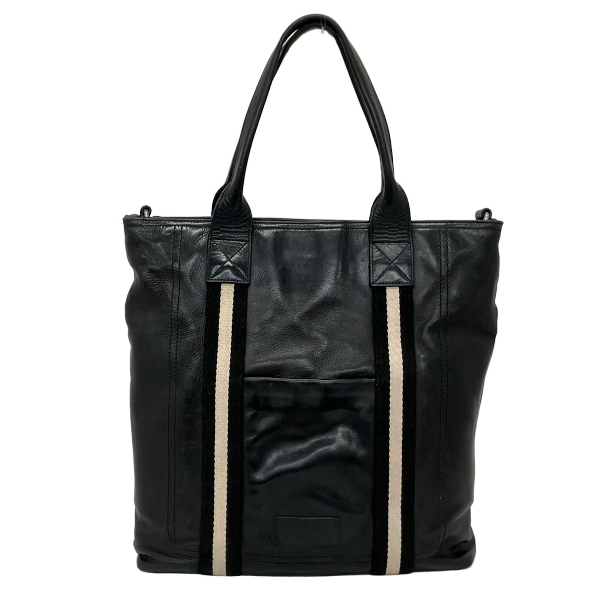 BALLY(バリー) ハンドバッグ 黒×アイボリー レザー 10,998円