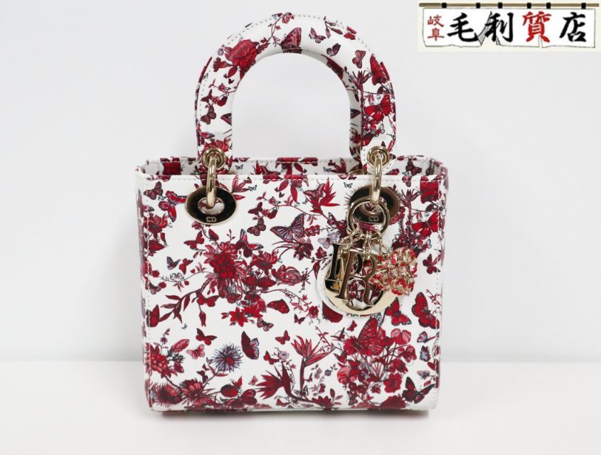 クリスチャンディオール Christian Dior Lady Dior My ABCDior バッグ スモール Le Cœur des papillons 極上美品 バッグ 2WAYバッグ 199,000円