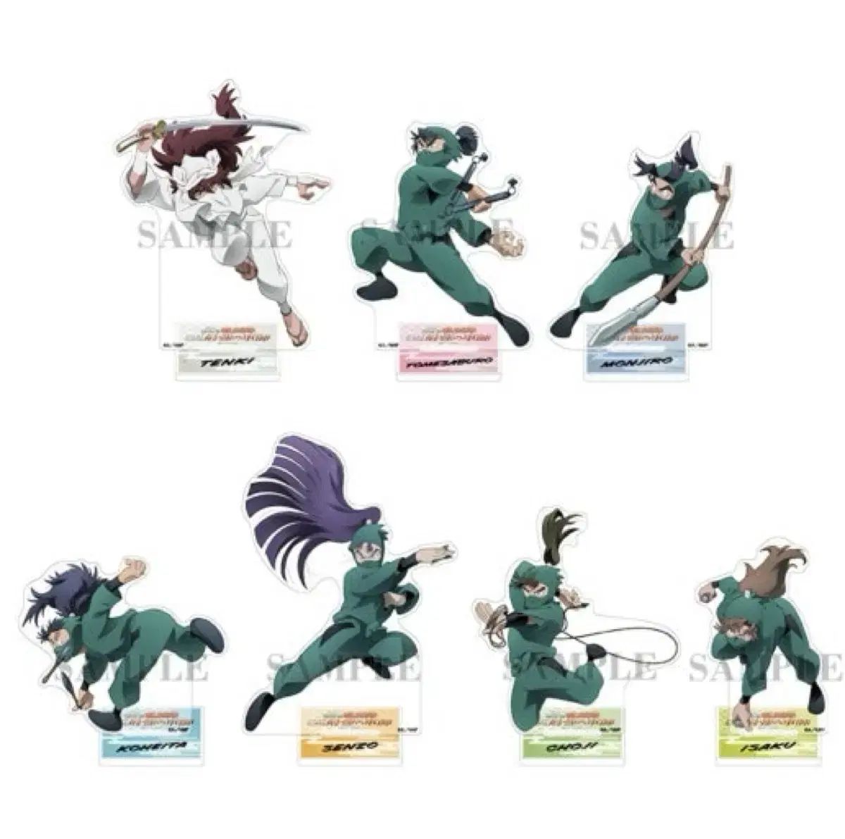 忍たま乱太郎 ブルーレイ アークス アクリル バッジ セット 未開封 ドイ テン(TEN) キー センゾウ イサク ケマ モンジロウ コヘイタ チョウジ
