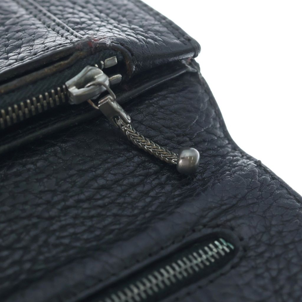 CHROME HEARTS (クロムハーツ) 2ZIP 2ジップ クロスボールボタンレザー