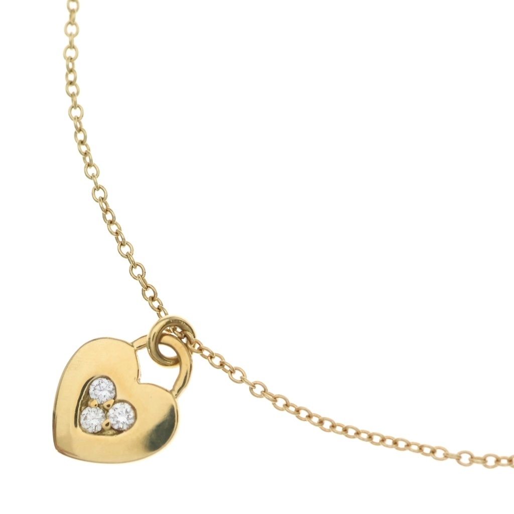 TIFFANY & Co. (ティファニー) 18KYG ハートロック ダイヤモンド ペンダントトップ イエローゴールド