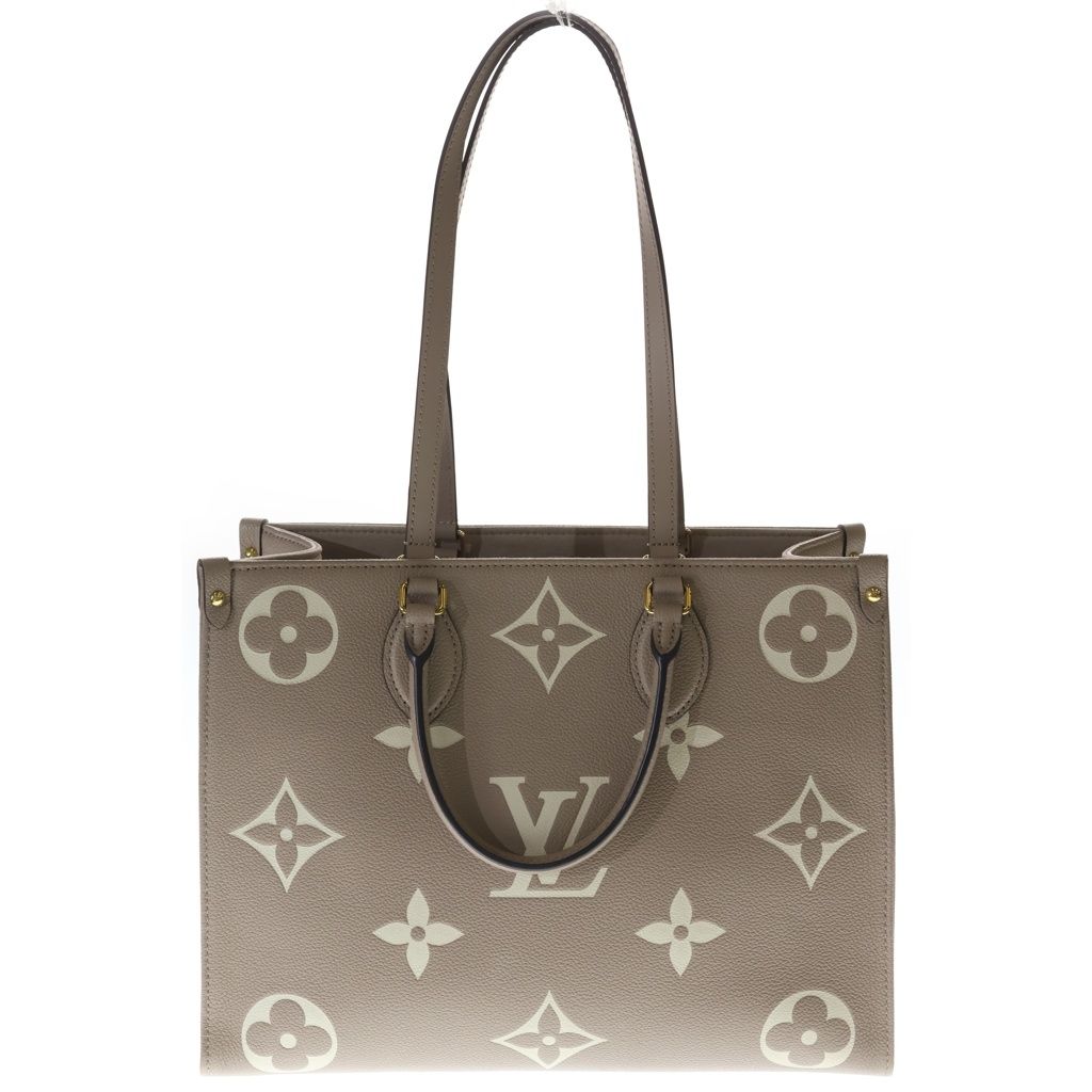 LOUIS VUITTON (ルイヴィトン) モノグラム アンプラント オンザゴーMM ハンドバッグ レザー ゴールド金具 ベージュ M45494 RFID
