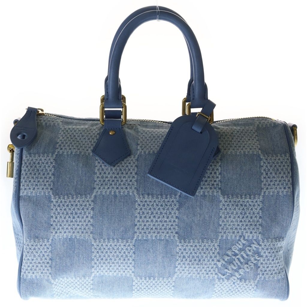 LOUIS VUITTON (ルイヴィトン) ダミエデニム3D スピーディ バンドリエール30 2WAYハンドバッグ ショルダーバッグ インディゴブルー デニム N00203 ゴールド金具 209,000円