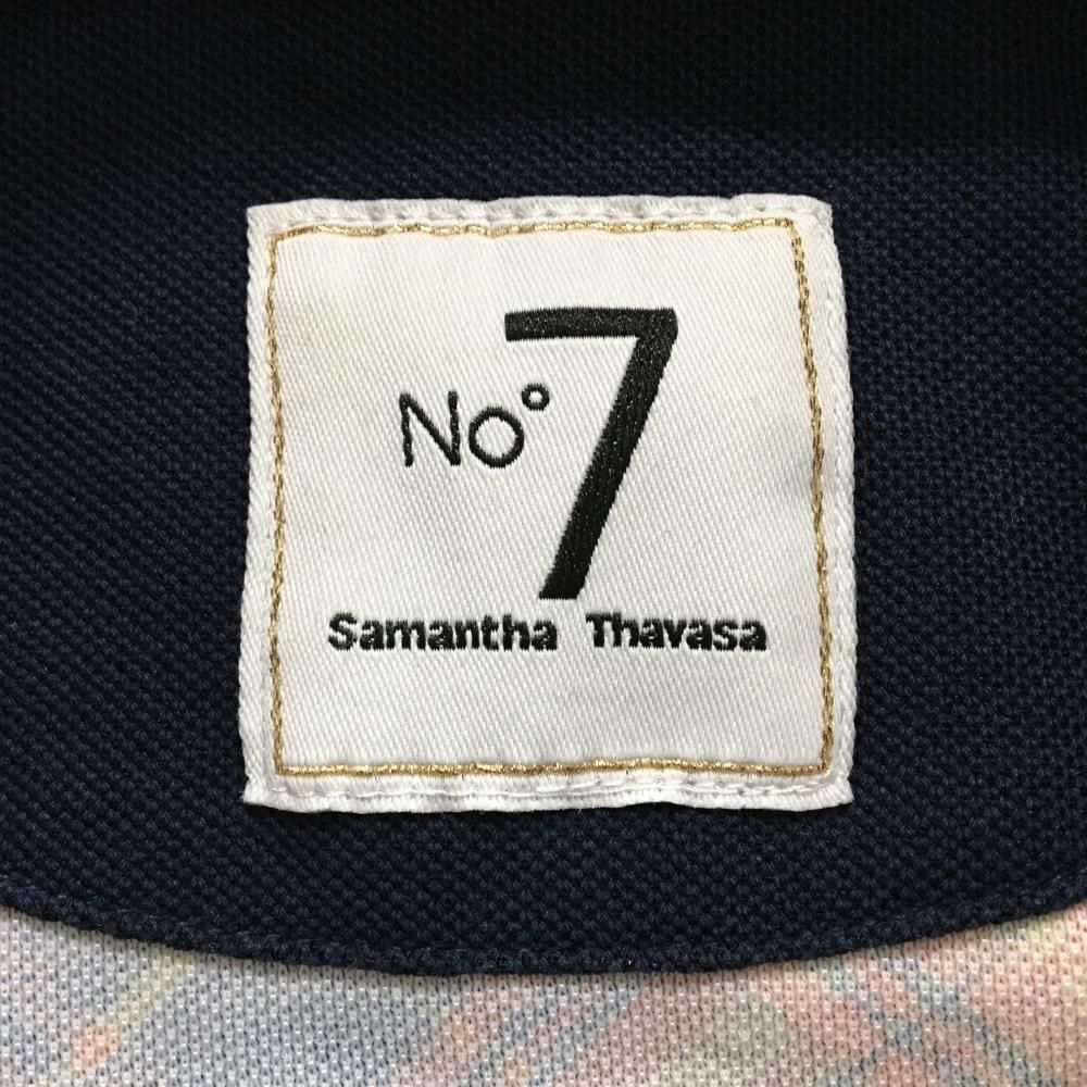 サマンサタバサNo.7 半袖ポロシャツ レッド系×ネイビー系×イエロー系
