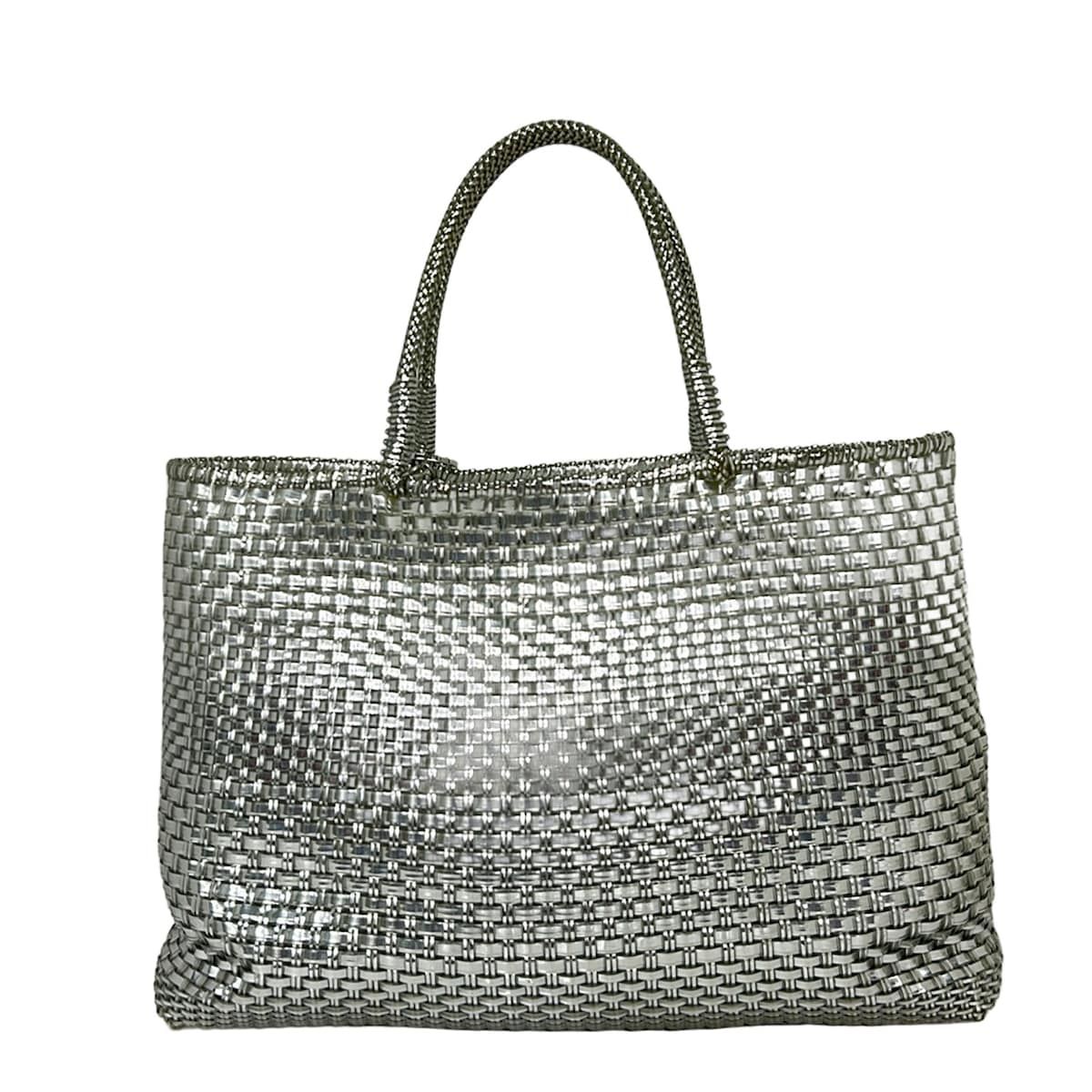 【美品】ANTEPRIMA イントレッチオ　シルバー ANTEPRIMA(アンテプリマ) トートバッグ イントレッチオ シルバー