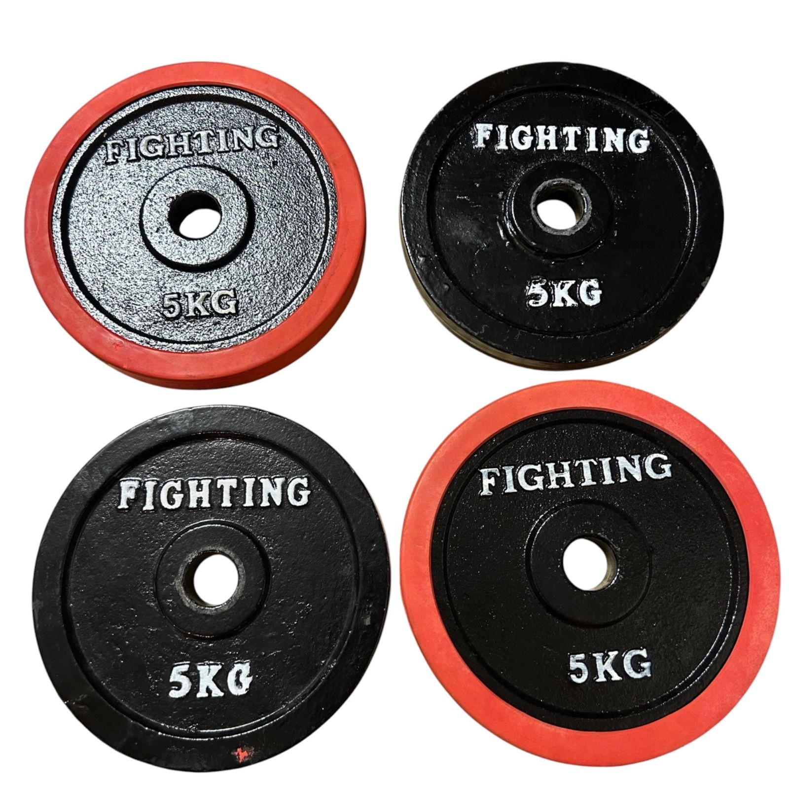 [引取限定] FIGHTING 15KG ダンベルプレート 2枚セット FIGHTING ダンベルプレート 5KG 4枚セット - メルカリ