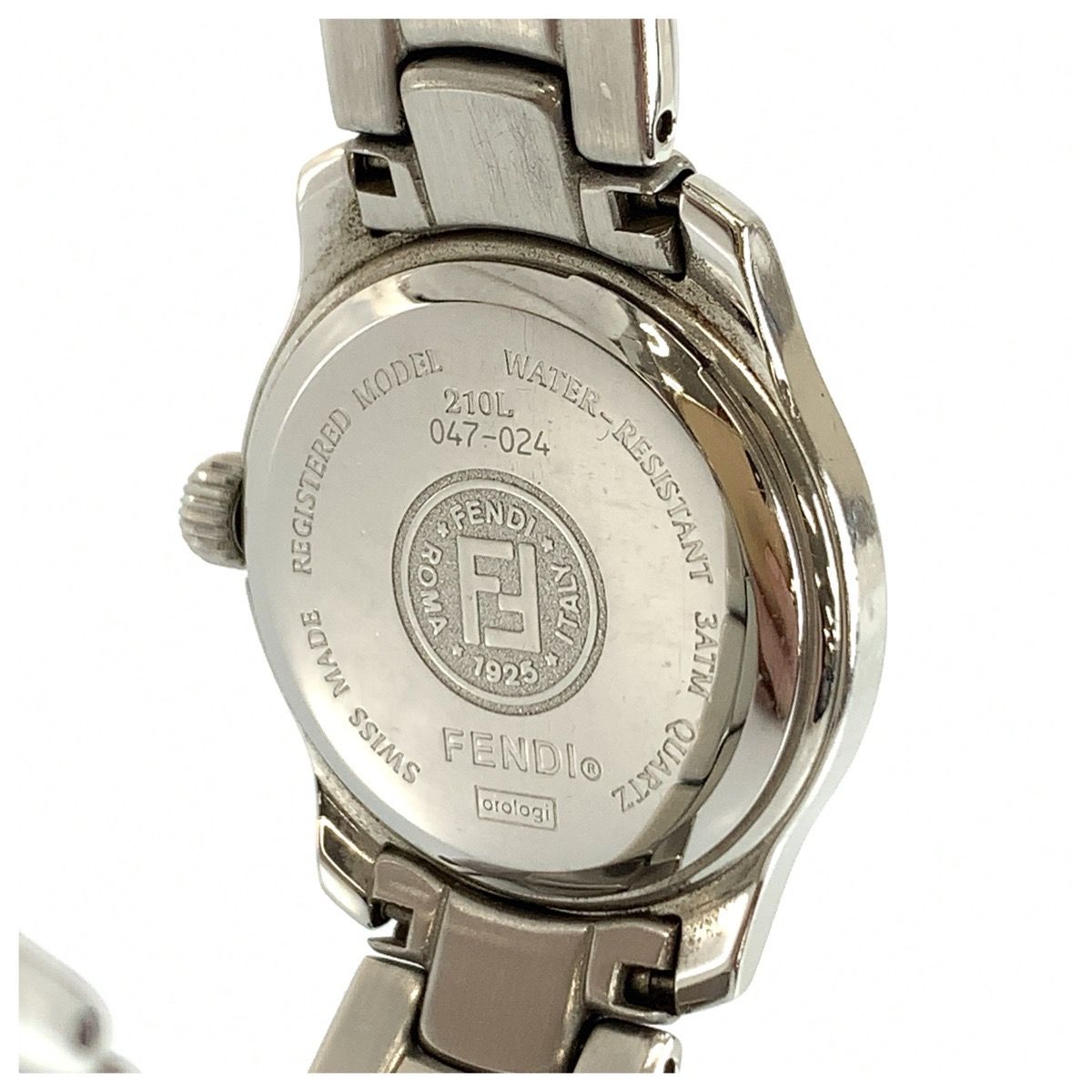 美品 FENDI フェンディ シルバー ステンレススチール 210L 腕時計