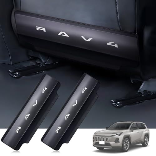新型 RAV4 2025年 専用 キックガード 改良型アルミニウム合金 キック マット RAV4（2025年12月?） 専車専用 シート バック キック マット 後部座席 プロテクター 汚れ防止 蹴り防止 バックプロテクター 内装as faed5825