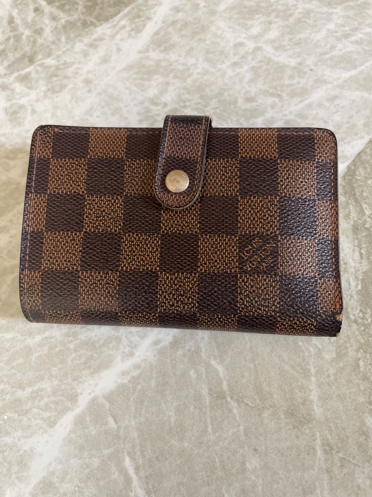 LOUIS VUITTONルイヴィトン　ダミエ　N61664 ポルト　モネ　ビエ　ヴィエノワ　がま口　カード8枚収納　ブランド財布　コンパクトウォレット二つ折り財布