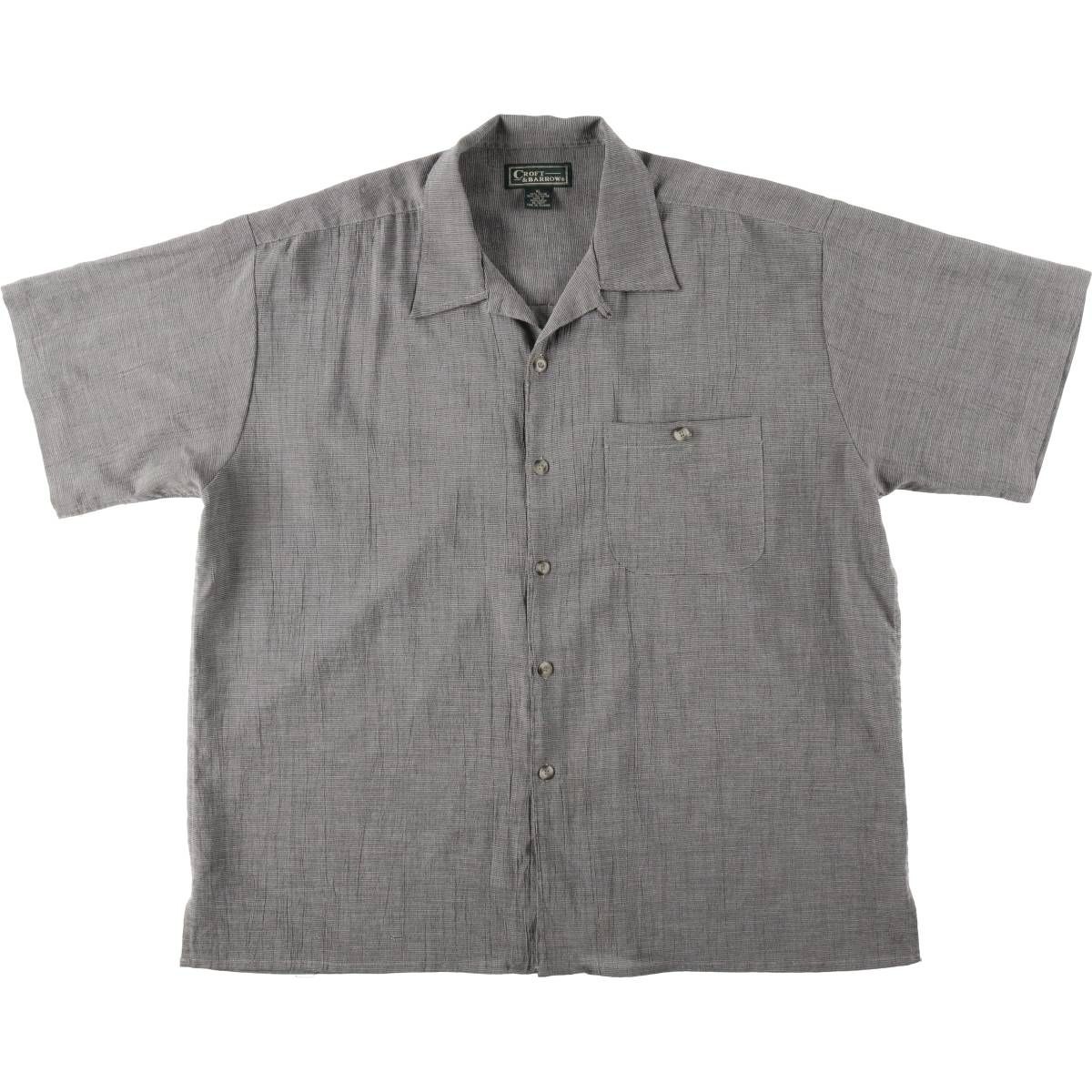 古着 90~00年代 クラフトアンドバロー CROFT&BARROW 半袖 オープンカラー レーヨン×ポリシャツ ボックスシャツ メンズXL相当/eaa661120 6,521円
