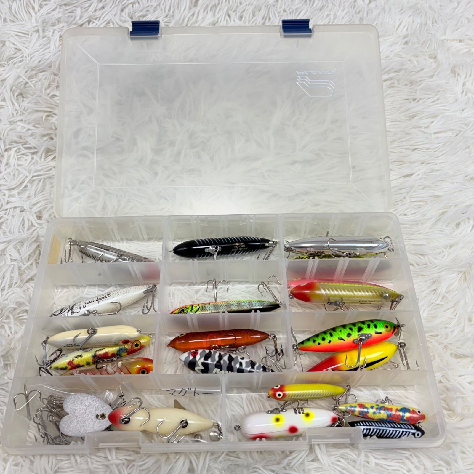 ルアー セット バス釣り プラグ ケース付き まとめ売り 釣り具 現状販売 Lure Lures Bait Fishing Tackle 青色4