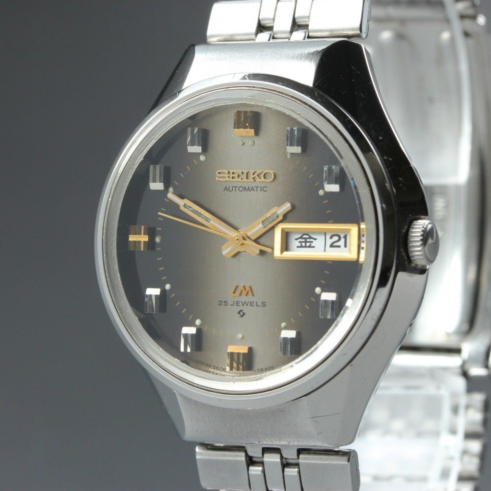【稼働品】 SEIKO ロードマチック 5606-7290 ブラウン シルバー デイデイト 純正ブレス 自動巻き メンズ 腕時計 1973年製 #17665