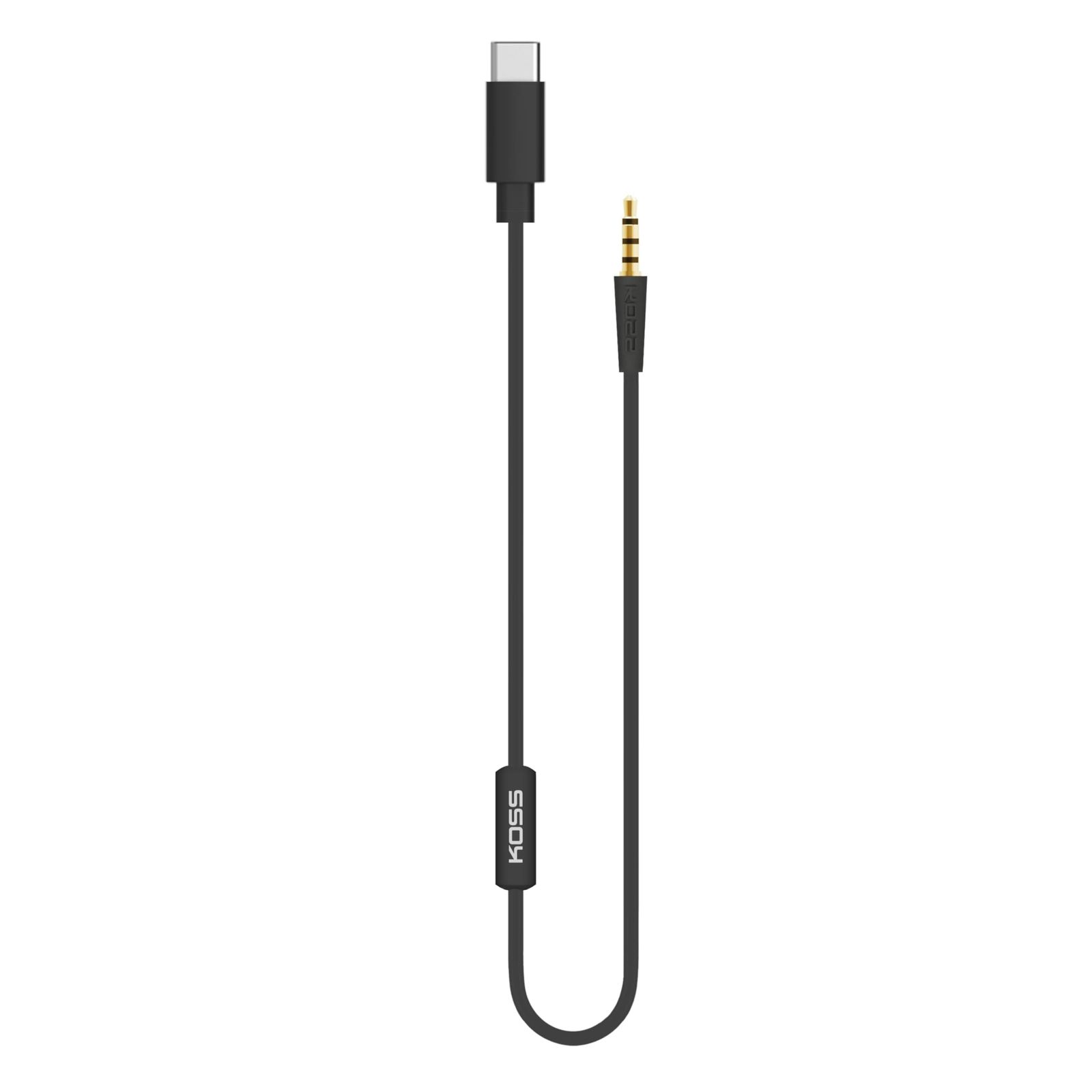 Koss KUSB-50 アナログオーディオパススルーコード KPH30ワイヤレスおよびPorta Proワイヤレス用 インラインマイクとオーディオリモート、USB-Cから3.5mm、ブラック。 6,171円