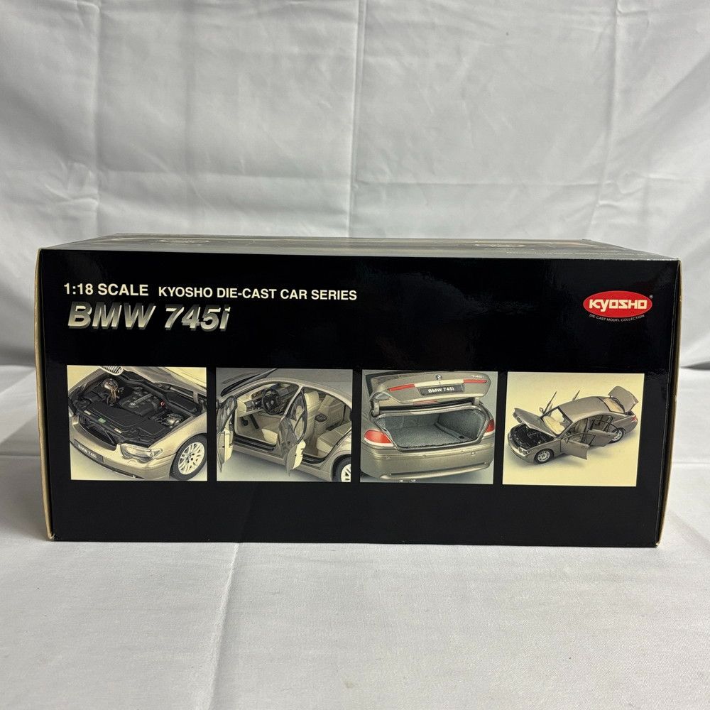 1203◇ミニカー BMW 745i 1/18スケール ゴールド Kyosho 京商 ダイ
