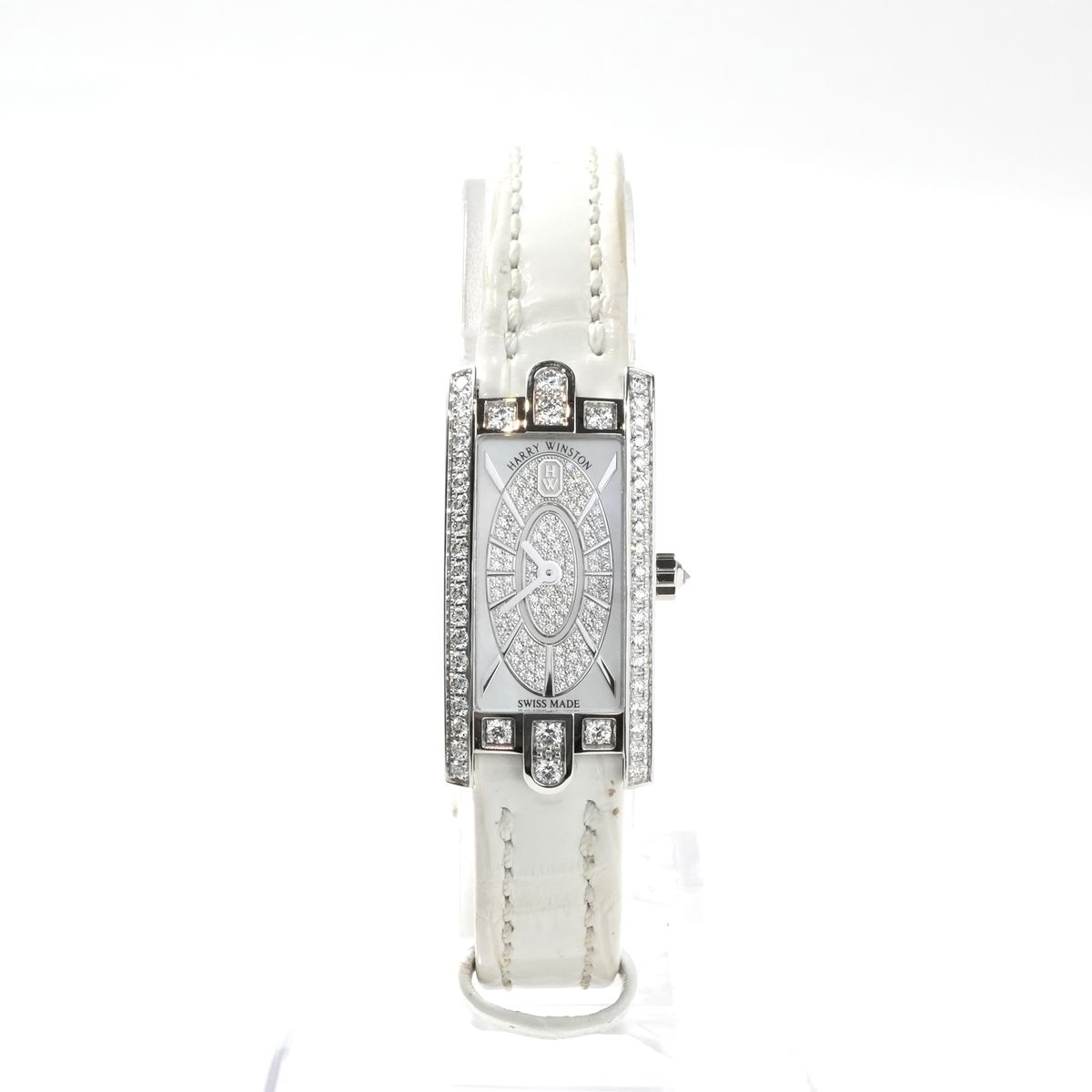 ハリーウィンストン HARRY WINSTON アヴェニューCミニ エリプティック Avenue C Mini Elliptic アヴェニューCミニエリプティック アヴェニュー 時計 腕時計 750WG ホワイト 銀