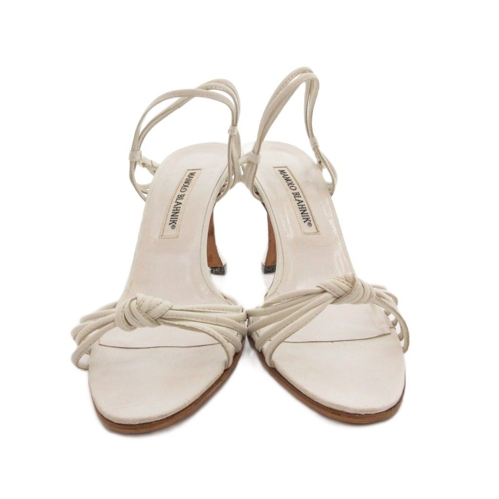マノロブラニク MANOLO BLAHNIK サンダル ピンヒール ストラップ 36.5