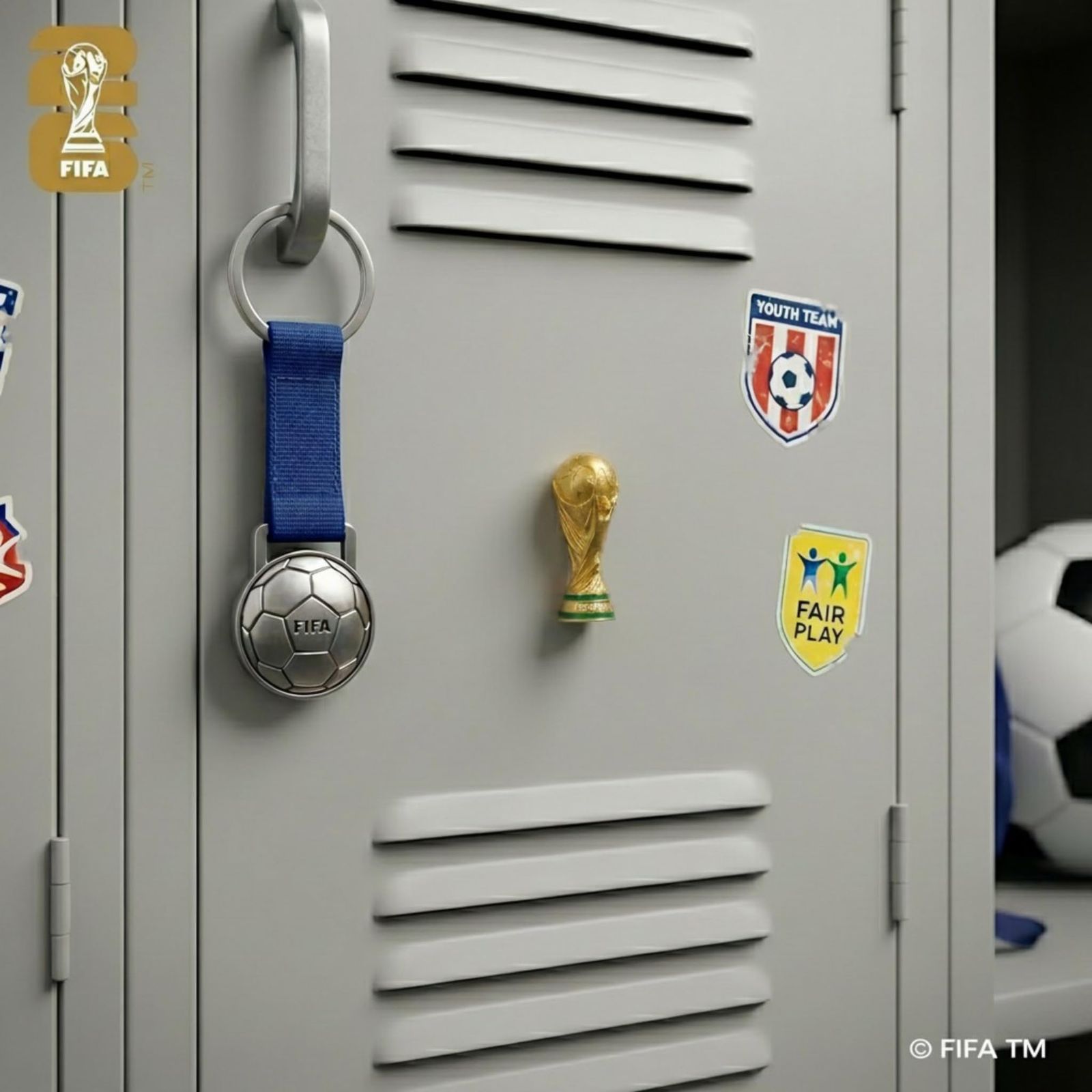 公式2026 FIFAワールドカップエディション 1.8インチ 2.5D トロフィー