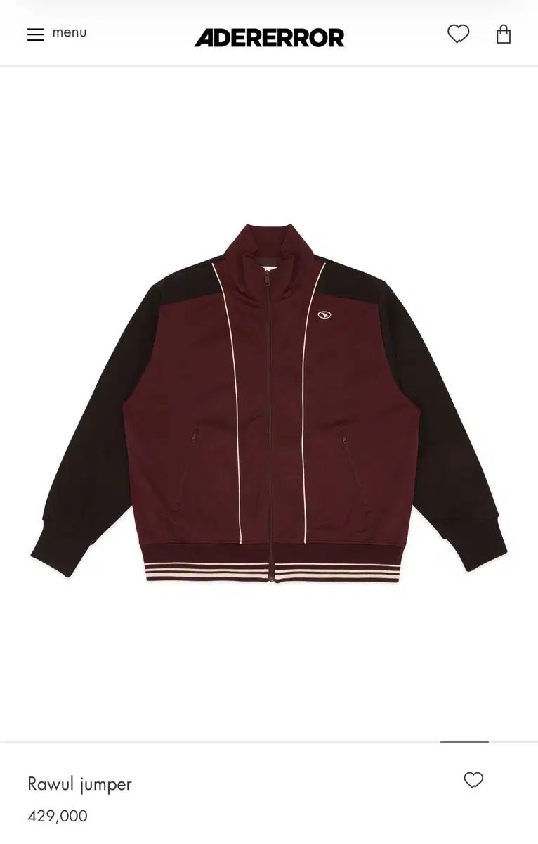 XL ADER ERROR アーダーエラー ラウル アウター rawul jumper バーガンディ