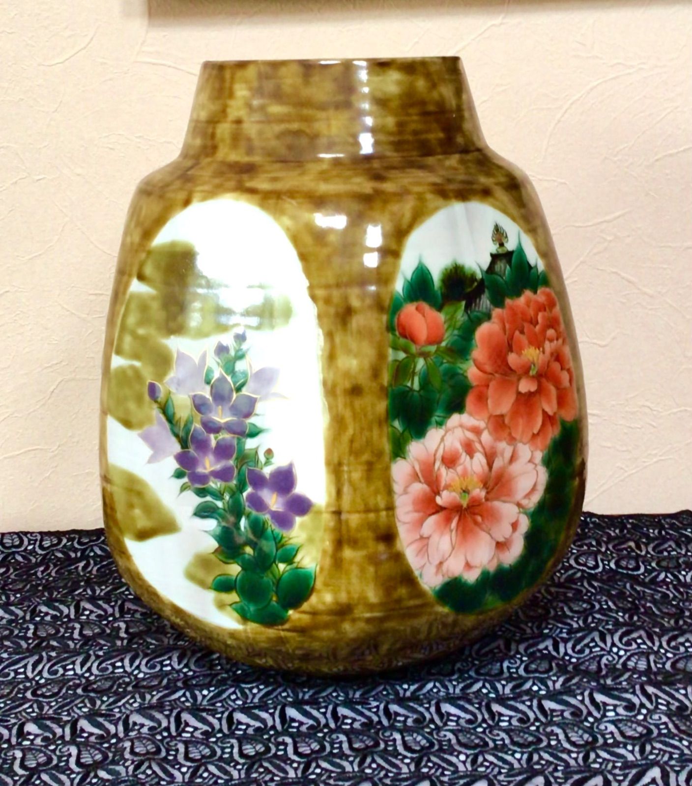 【逸品・特選品】清水焼・京焼 陶あん窯 華景色六面花生 105,000円