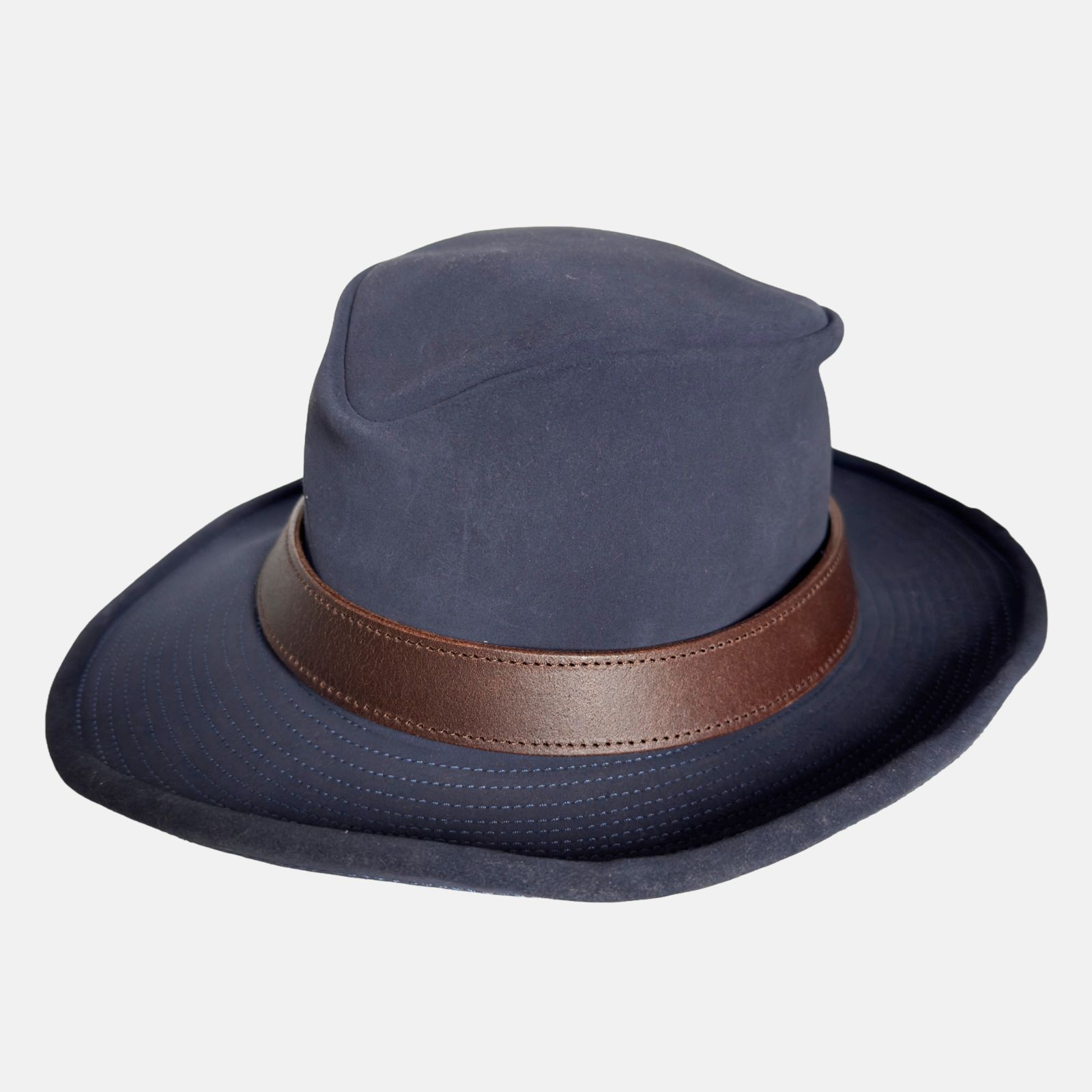 MUSHMANS × Shin All Leather Hat ハット 帽子 ネイビー