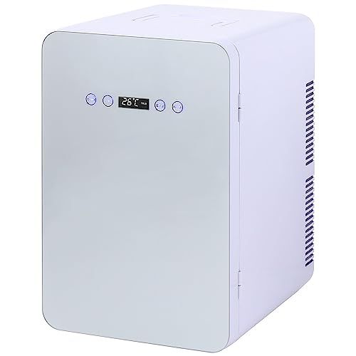 VERSOS 冷温庫 24L 【 ペルチェ式だから急速冷蔵・2個搭載 】小型 保冷庫 日本製ダブルペルチェ搭載 ポータブル 温度調節 ミニ冷蔵庫 小型冷蔵庫 車載 保冷ボックス 保温 保冷 保冷温庫 自動車用 AC/DC両電源 (WH ホワイ 662f2a4e