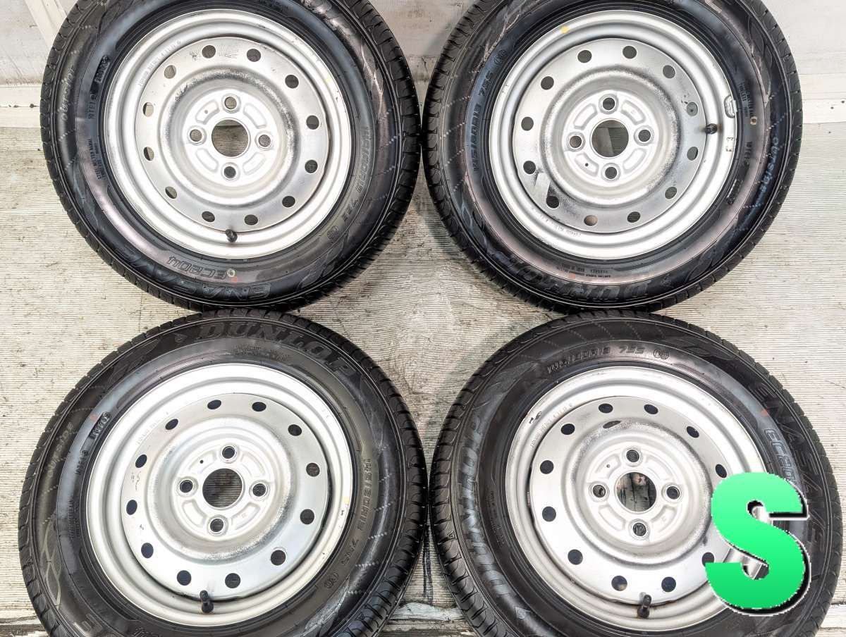 145/80R13 ダンロップ エナセーブ EC204 スズキ純正 13x4.0 100-4穴 中古タイヤ サマータイヤ ホイールセット 4本セット s13260711076 24,408円