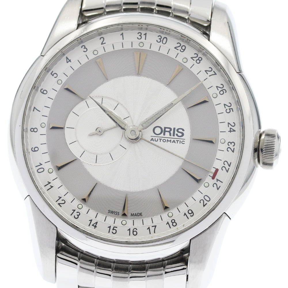オリス ORIS 7597 アートリエ ポインターデイト スモールセコンド 自動巻き メンズ _963311