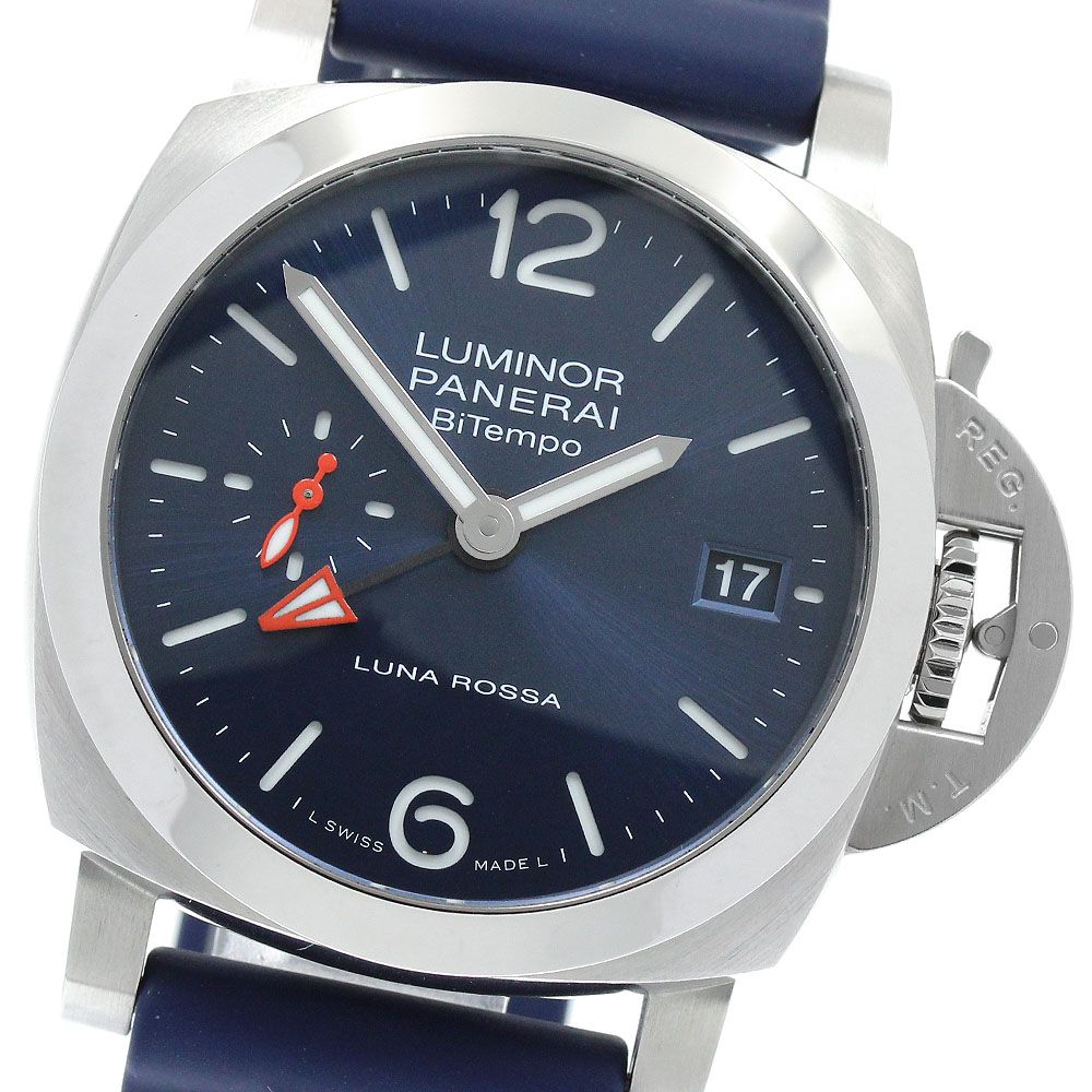 パネライ PANERAI PAM01404 ルミノール クアランタ ルナロッサ ビテンポ デイト GMT 自動巻き メンズ 良品 箱・保証書付き_969399 429,600円