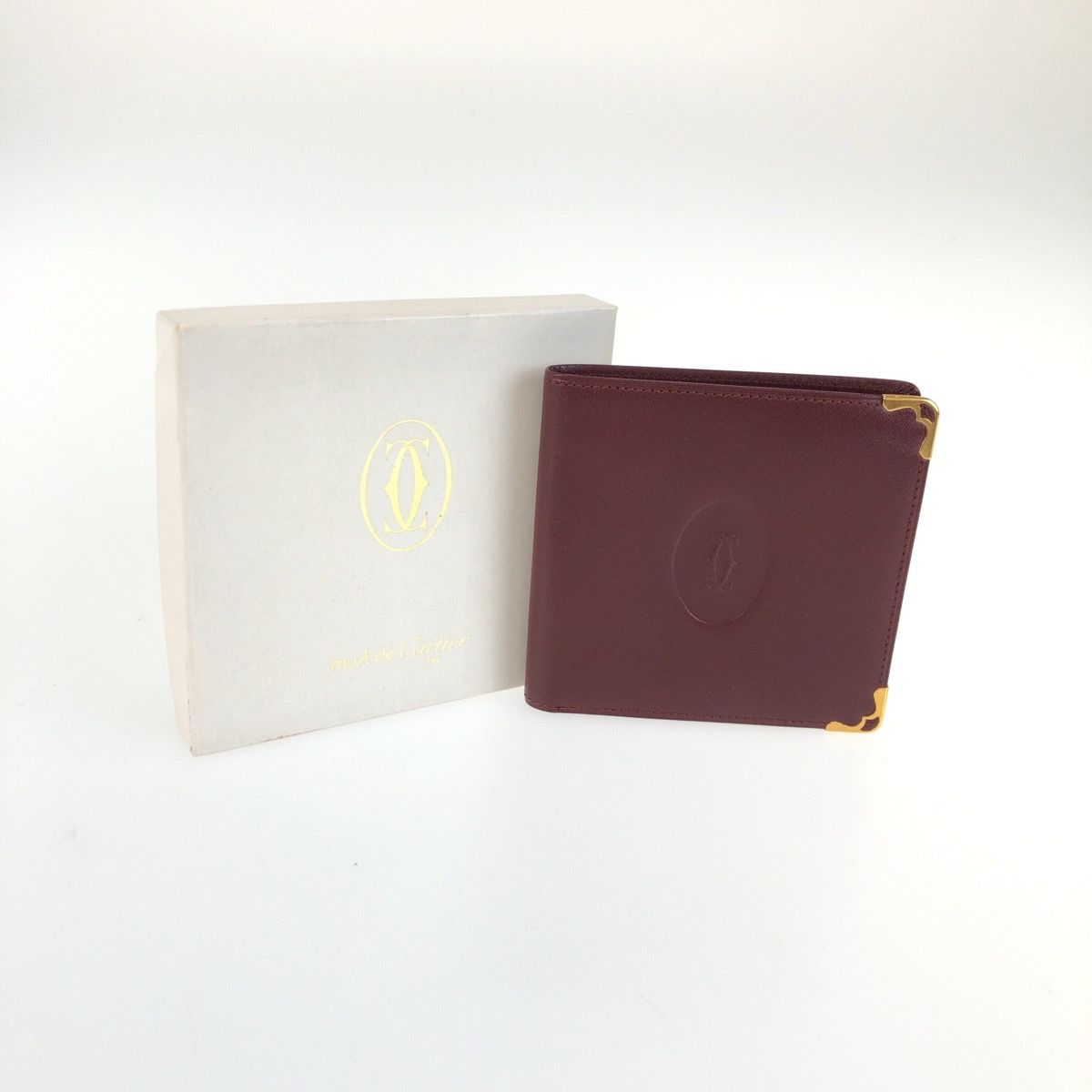 美品 CARTIER カルティエ マストライン ワインレッド ゴールド金具