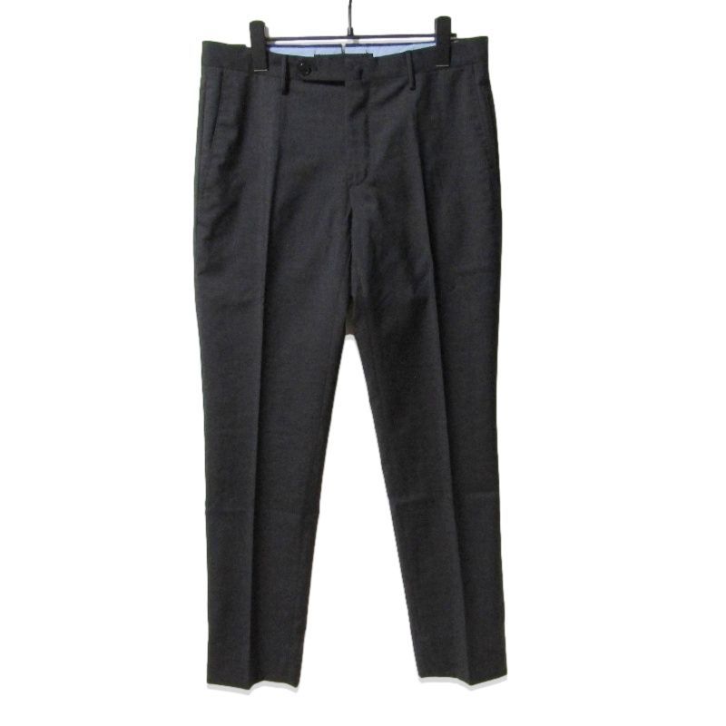 美品 INCOTEX インコテックス スラックスパンツ 1T0031 5006B SLOWEAR ワンプリーツ チャコールグレー 46 27114448