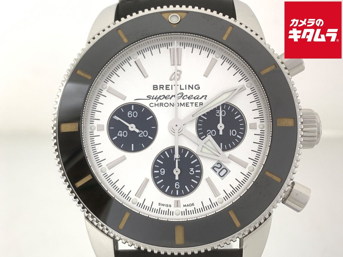 【中古】 【並品】 ブライトリング スーパーオーシャン ヘリテージ ブラック AB0162121G1S1/AB0162 ステンレススティール B01 クロノグラフ44
