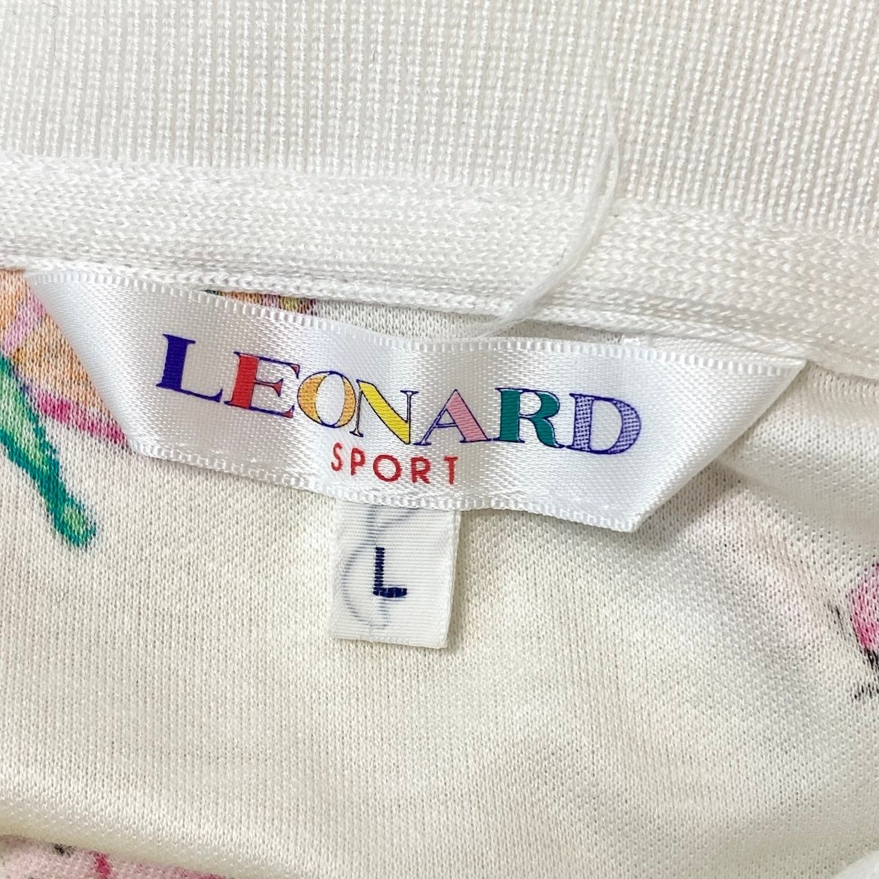 22f17 LEONARD SPORT レオナールスポーツ 半袖ポロシャツ トップス 花