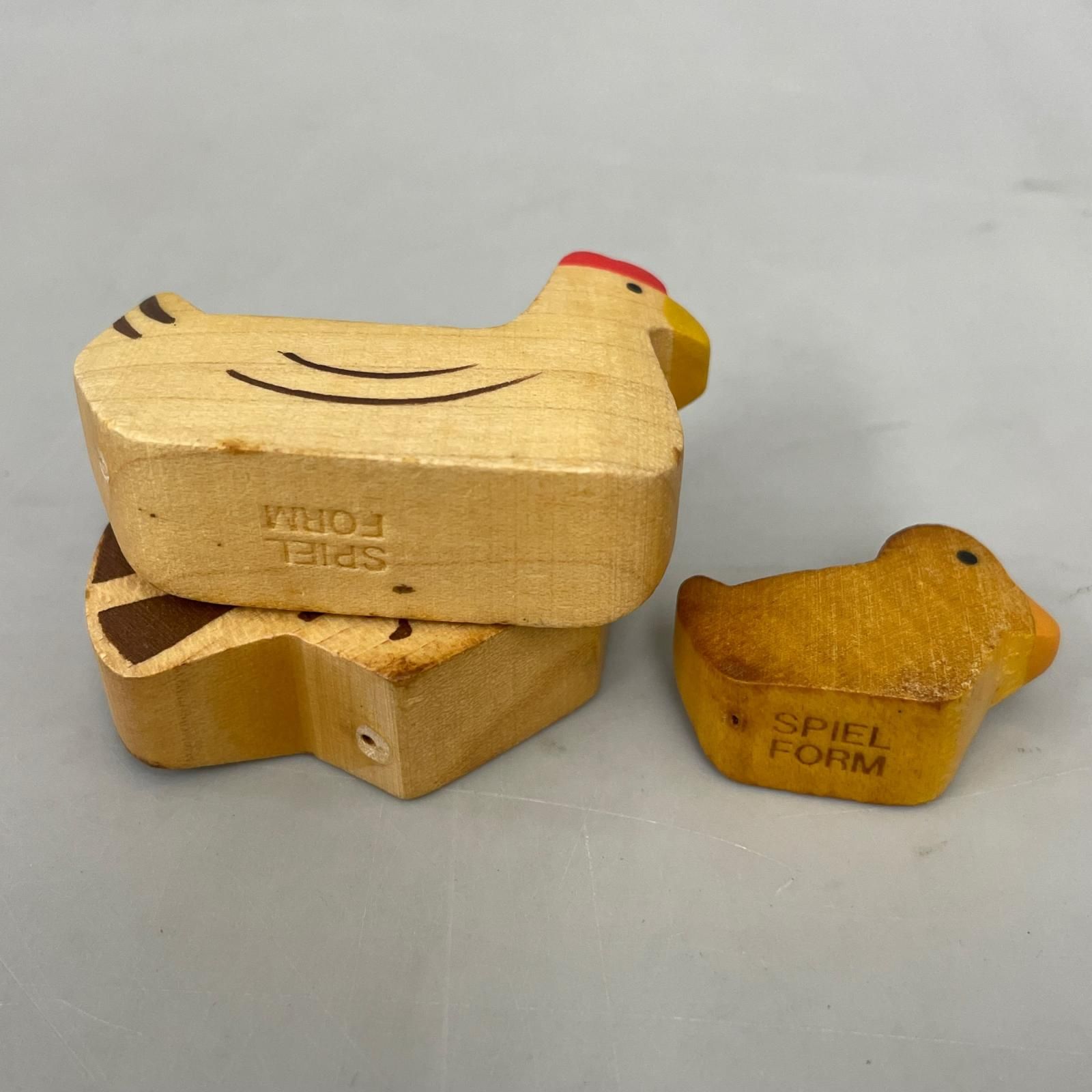SPIEL FORM スピールフォーム 木製玩具 ニワトリ 親子 まとめ3点セット