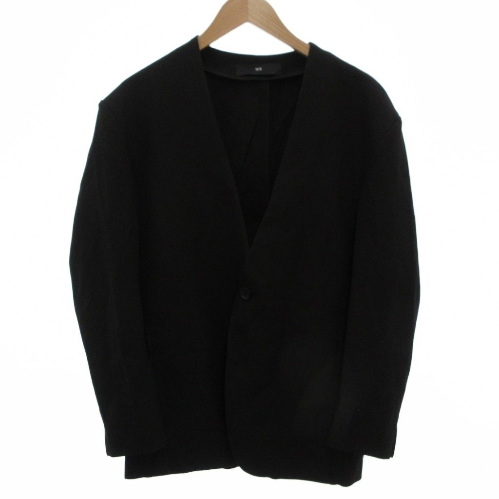 MB 美品 ノーカラージャケット M 黒 ブラック シングルブレスト 1B /MX 15,048円
