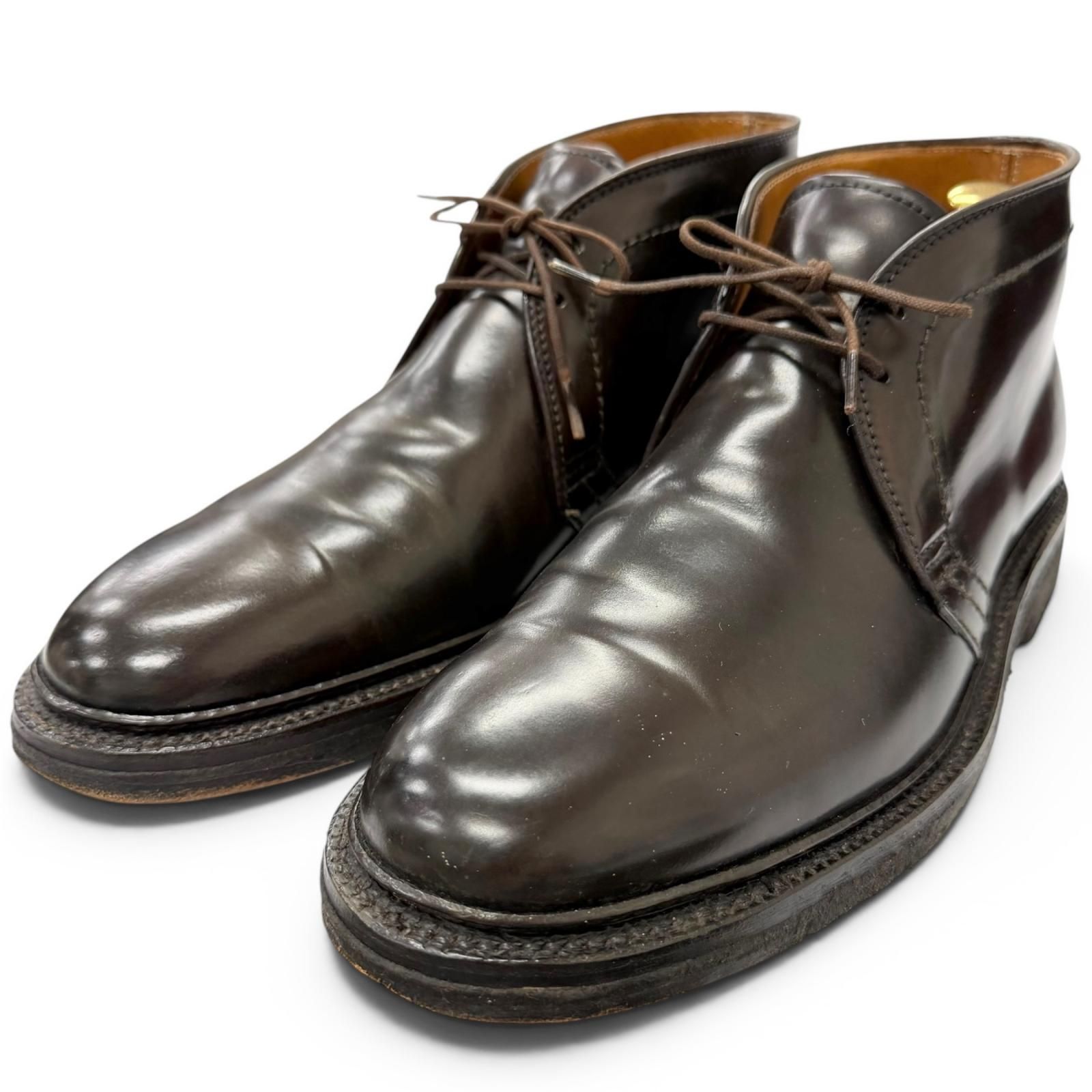 美品□ALDEN オールデン 1339Y コードバン BEAMS別注 レースアップ チャッカーブーツ アンクルブーツ ダークブラウン 7 USA製 メンズ
