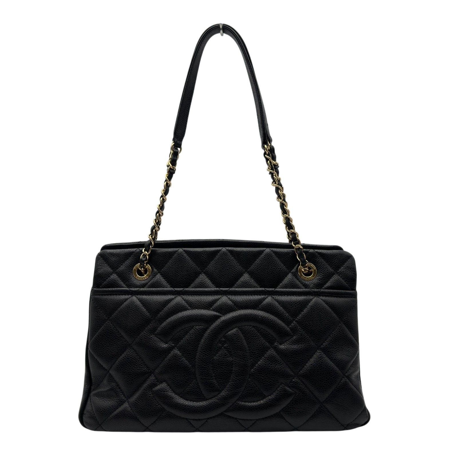 シャネル CHANEL マトラッセ チェーントートバッグ A67294 18番台 ブラック ゴールド金具 キャビアスキン レディース トートバッグ 225,500円