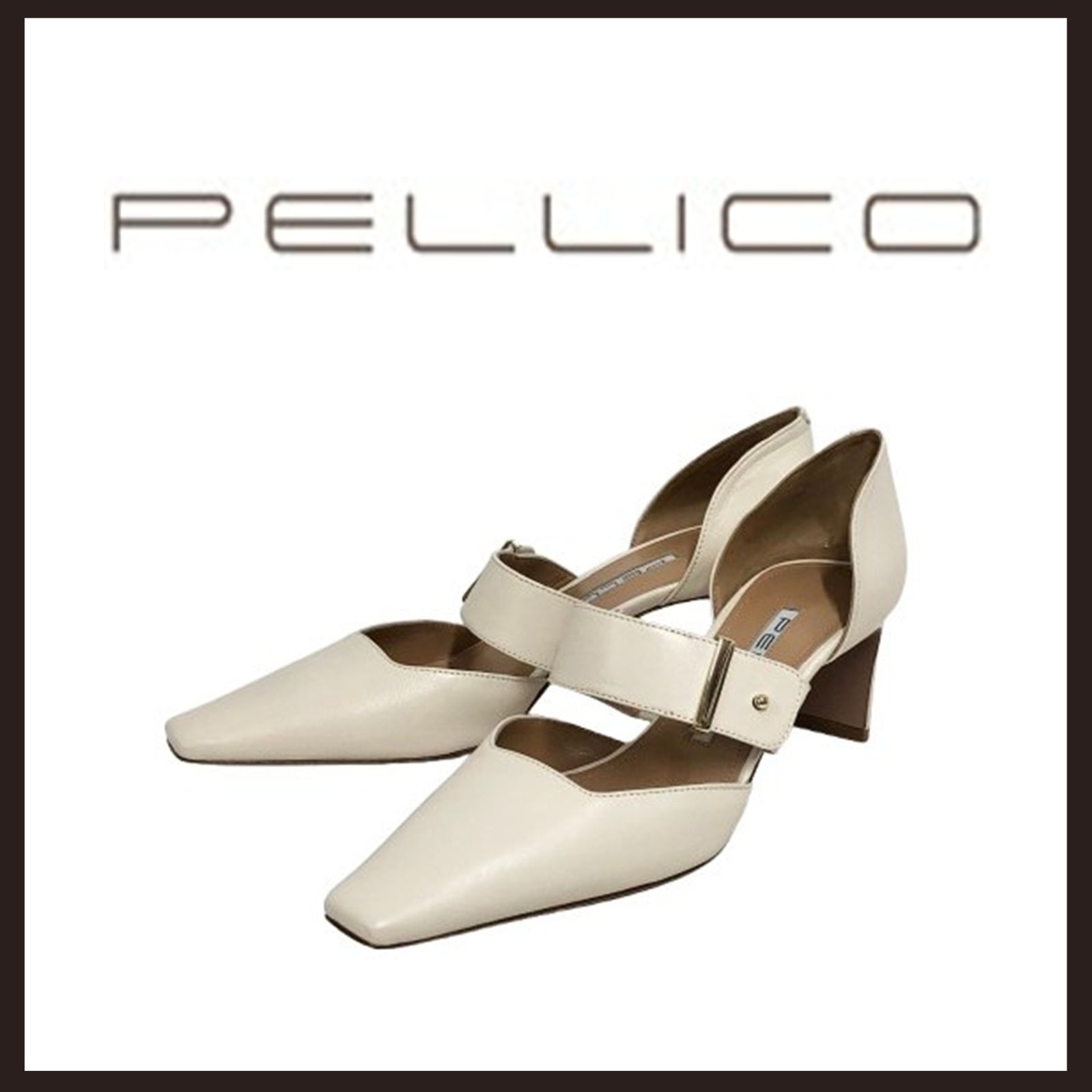 新品未使用　PELLICO(ペリーコ)　DAMA パンプス 5.5cm　クリーム　25cm