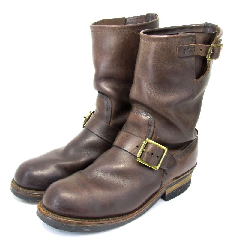 REDWING レッドウィング US7D 25cm エンジニアブーツ 8248 PT91 プリント羽タグ 1995年製 廃番 90s ブラウン オイルドヌバック 35005782 24,140円