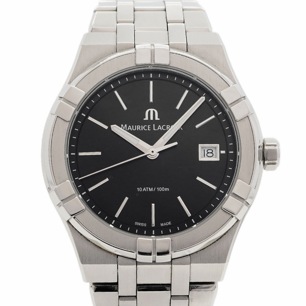 【6wgd0275】モーリス・ラクロア アイコン AI1108 黒文字盤【中古】腕時計 メンズ 74,844円