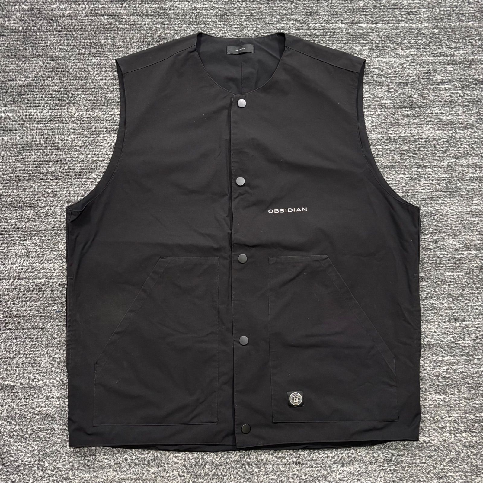 OBSIDIAN NYLON VEST ODM24SV006 L オブシディアン ナイロンベスト ブラック